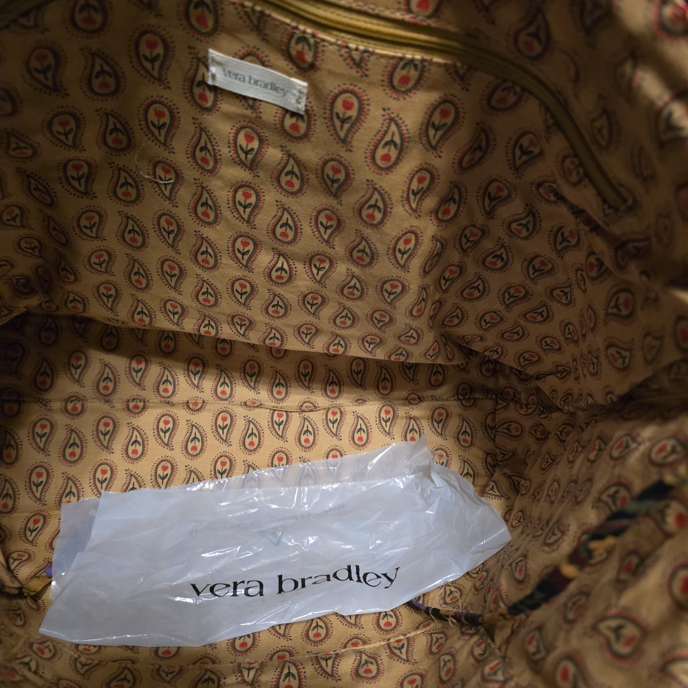 Vera Bradley Multicolor Paisley Key Pattern Tote Bag - Picture 6 of 8